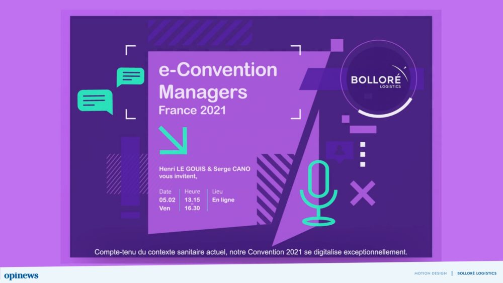 Motion design Bolloré Logistics, Opinews