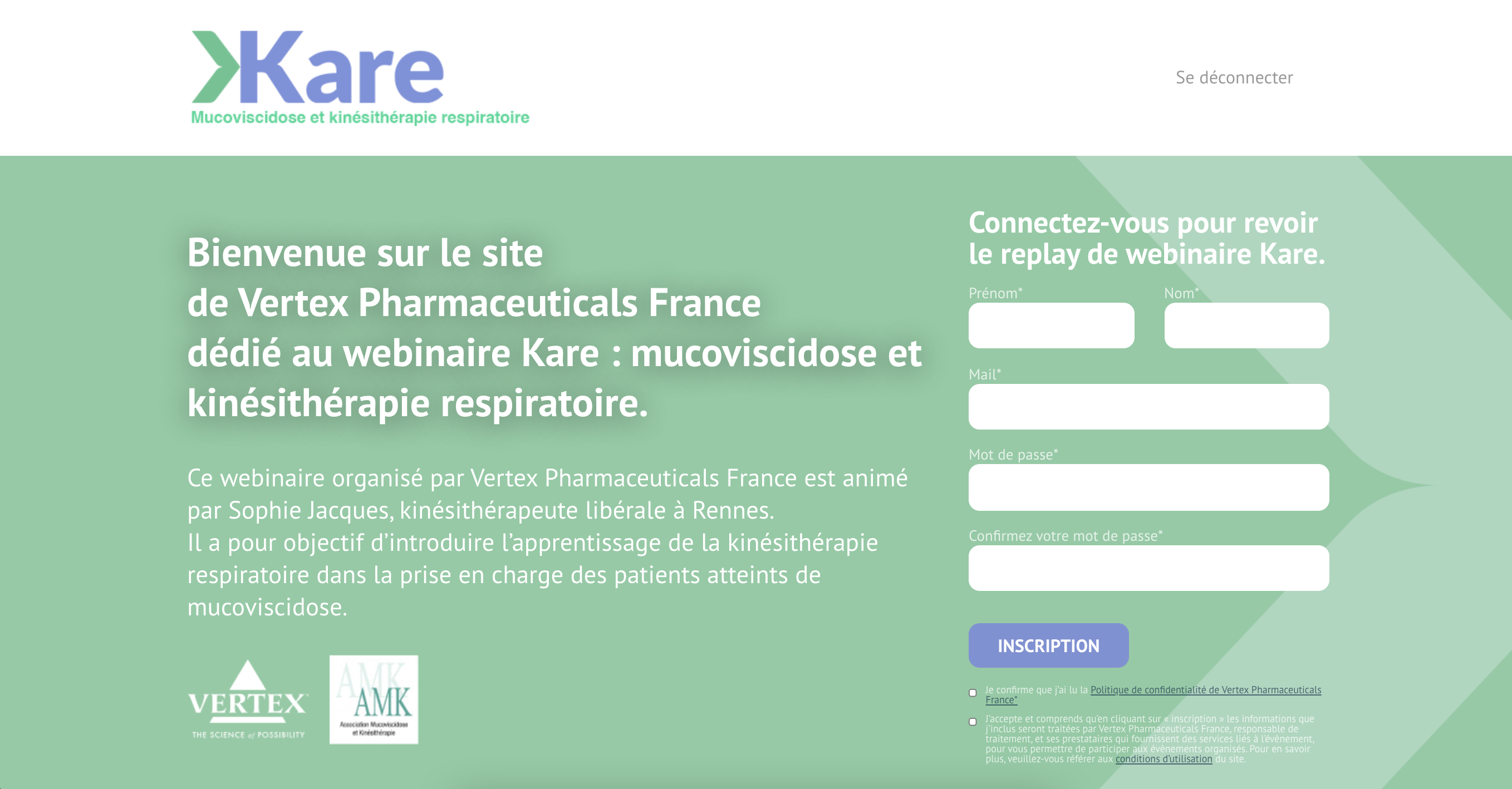 Plateforme webinaire Vertex Pharmaceuticals, Opinews